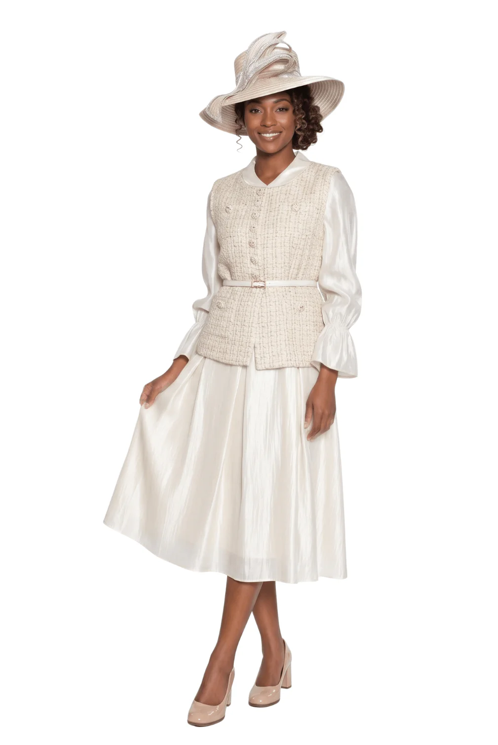 Textured Jacket Midi Dress by Lily & Taylor