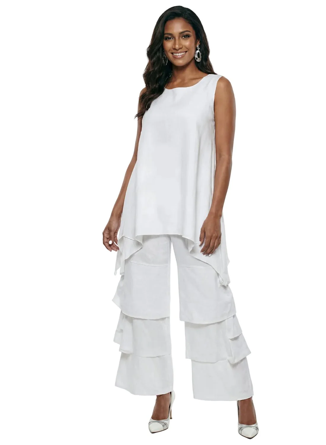 Linen Tunic and Wide Leg Pant Set by Lisa Rene