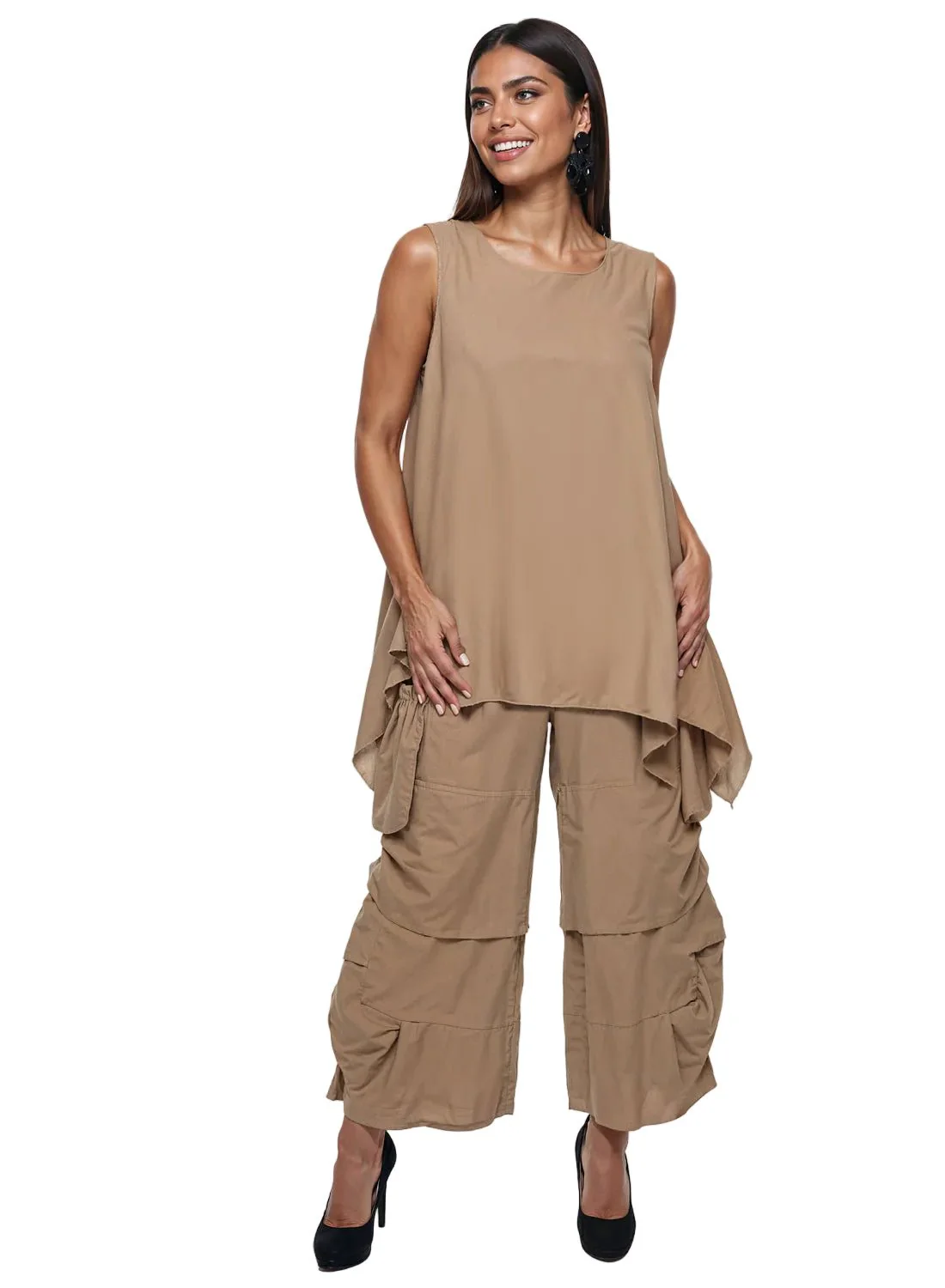 Linen Tunic and Wide Leg Pant Set by Lisa Rene - Image 4