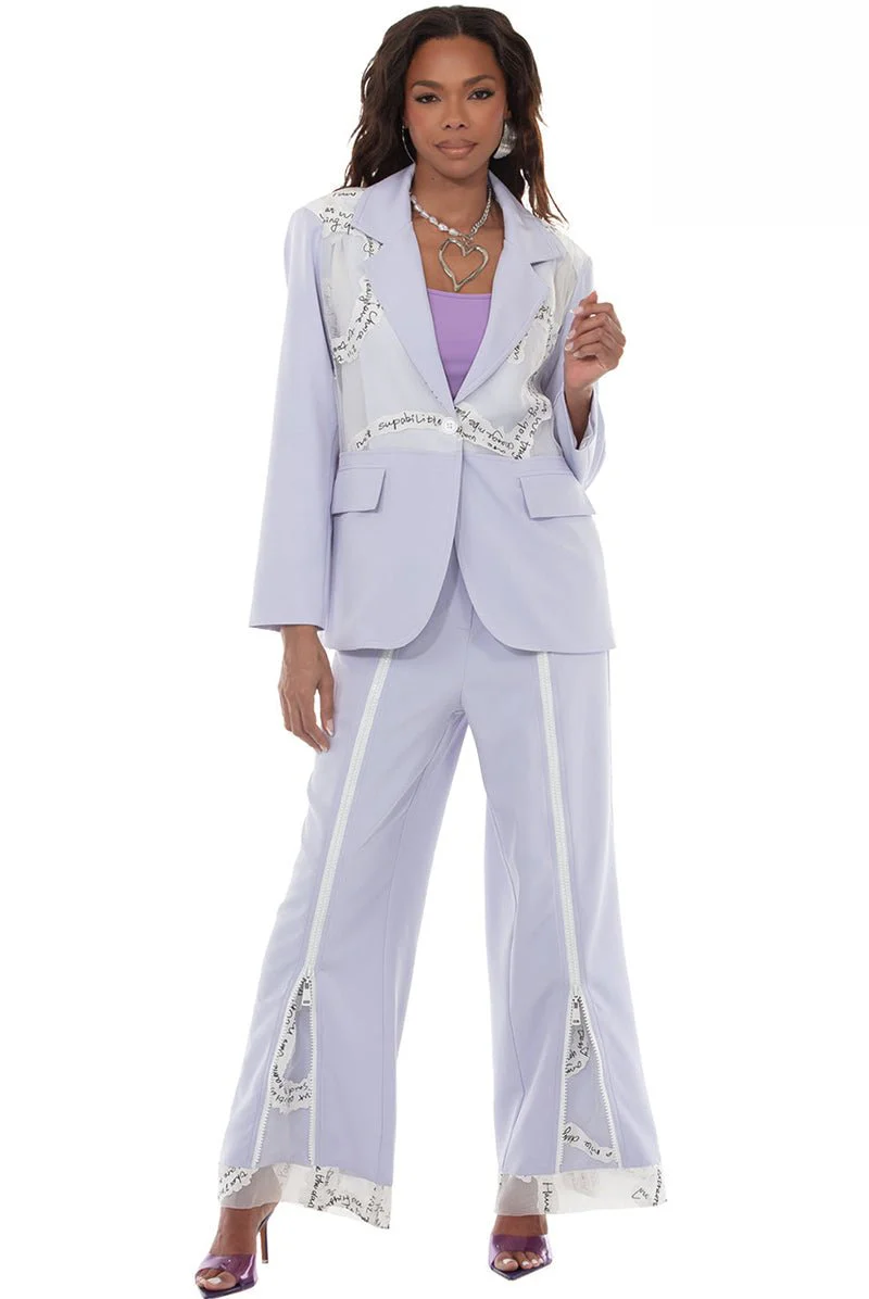 Script Panel Tailored Blazer Jacket by Love The Queen - Image 3