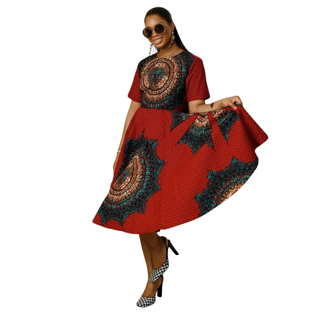 MARIAMA AFRICAN PRINT MIDI DRESS - Image 2