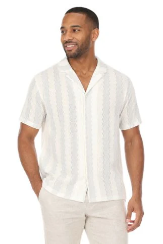 Men's Riviera Textured Button Down Knit Shirt - Image 2