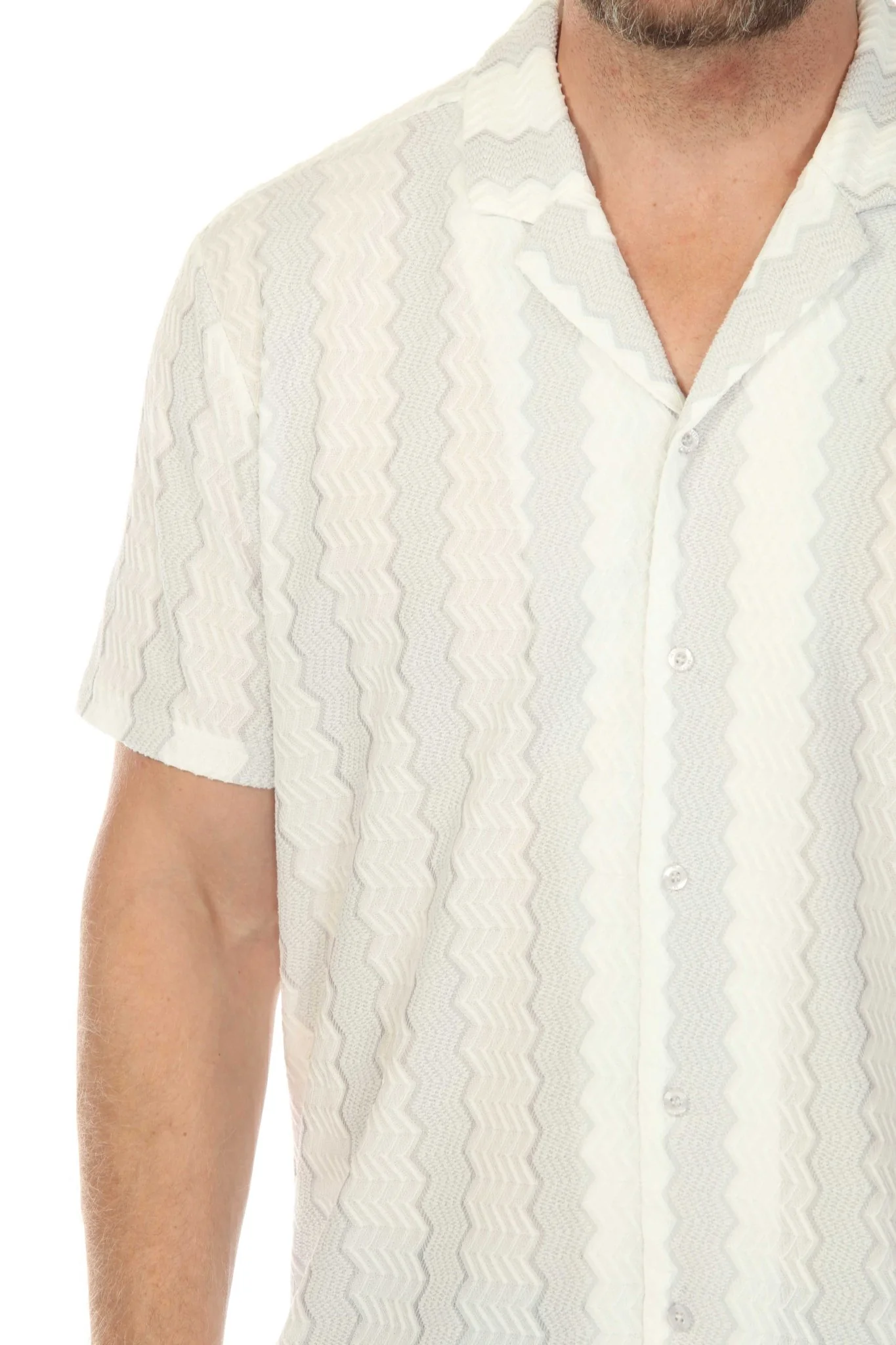 Men's Riviera Textured Button Down Knit Shirt - Image 7
