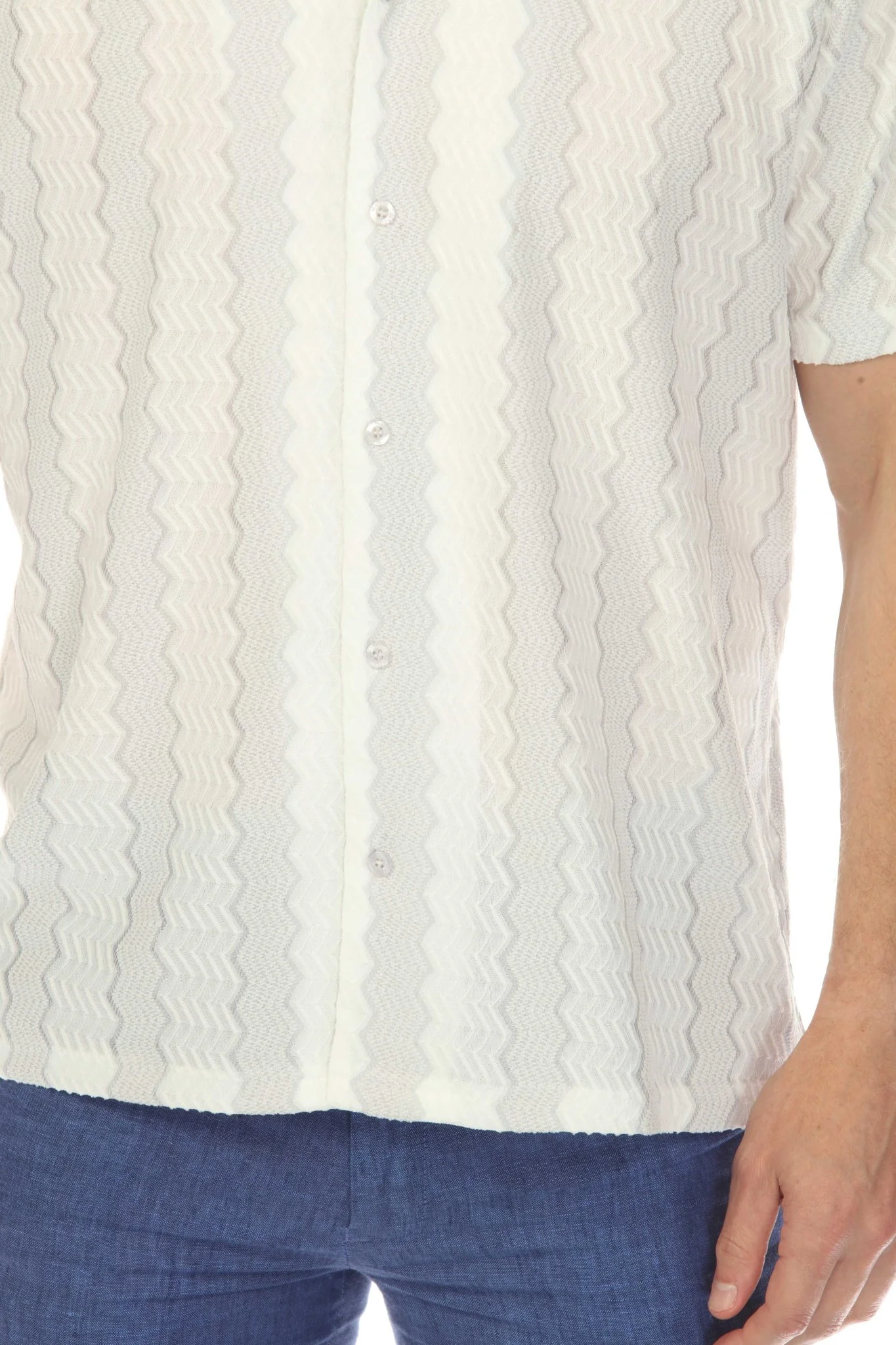 Men's Riviera Textured Button Down Knit Shirt - Image 8