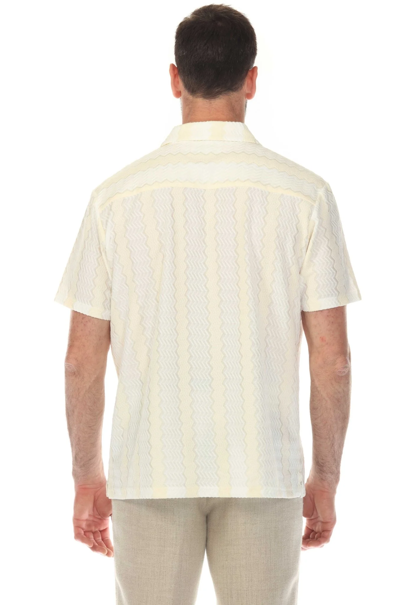 Men's Riviera Textured Button Down Knit Shirt - Image 9