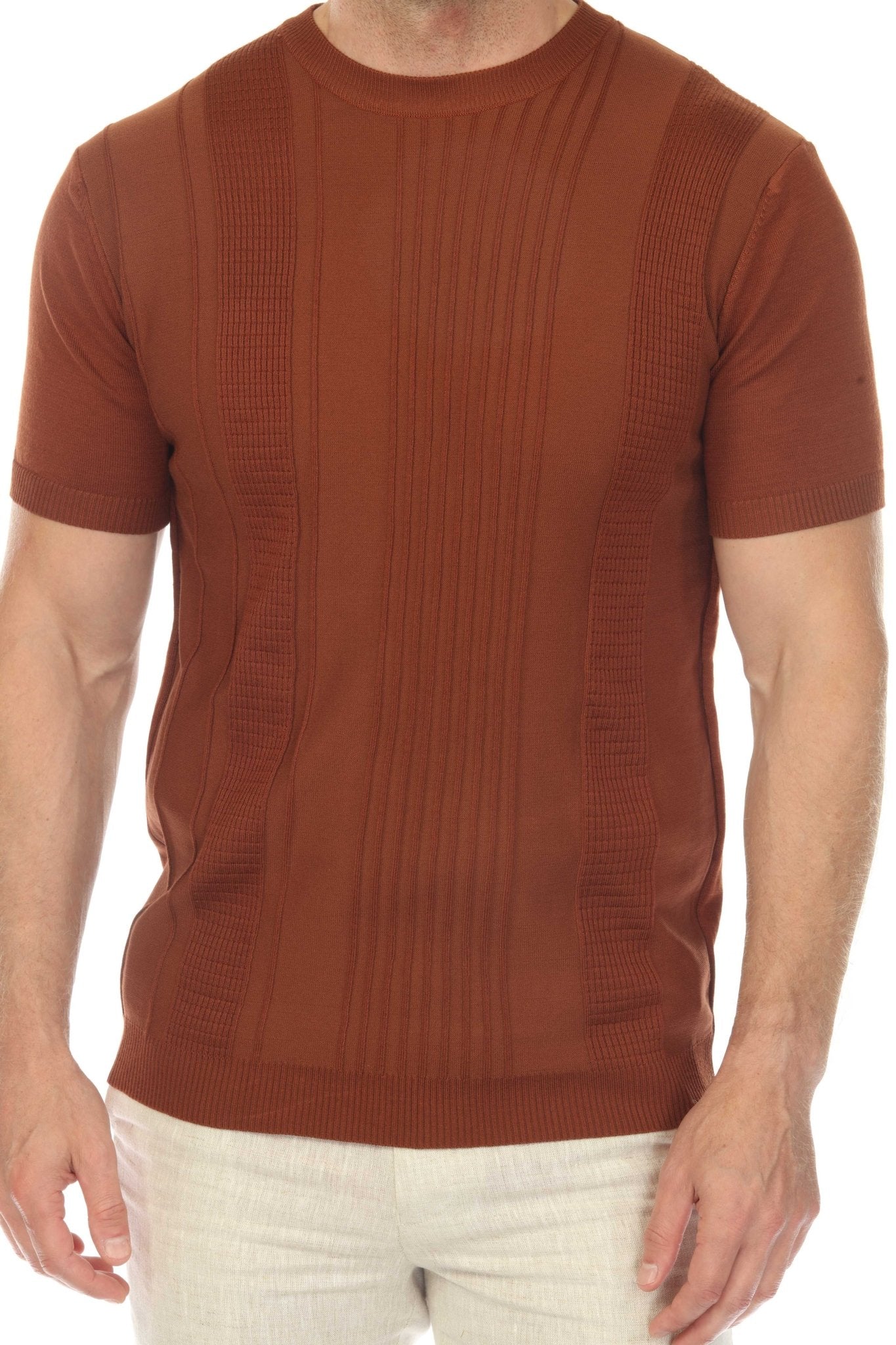 Men's Stylish Premium Knit Textured T-Shirt - Image 11