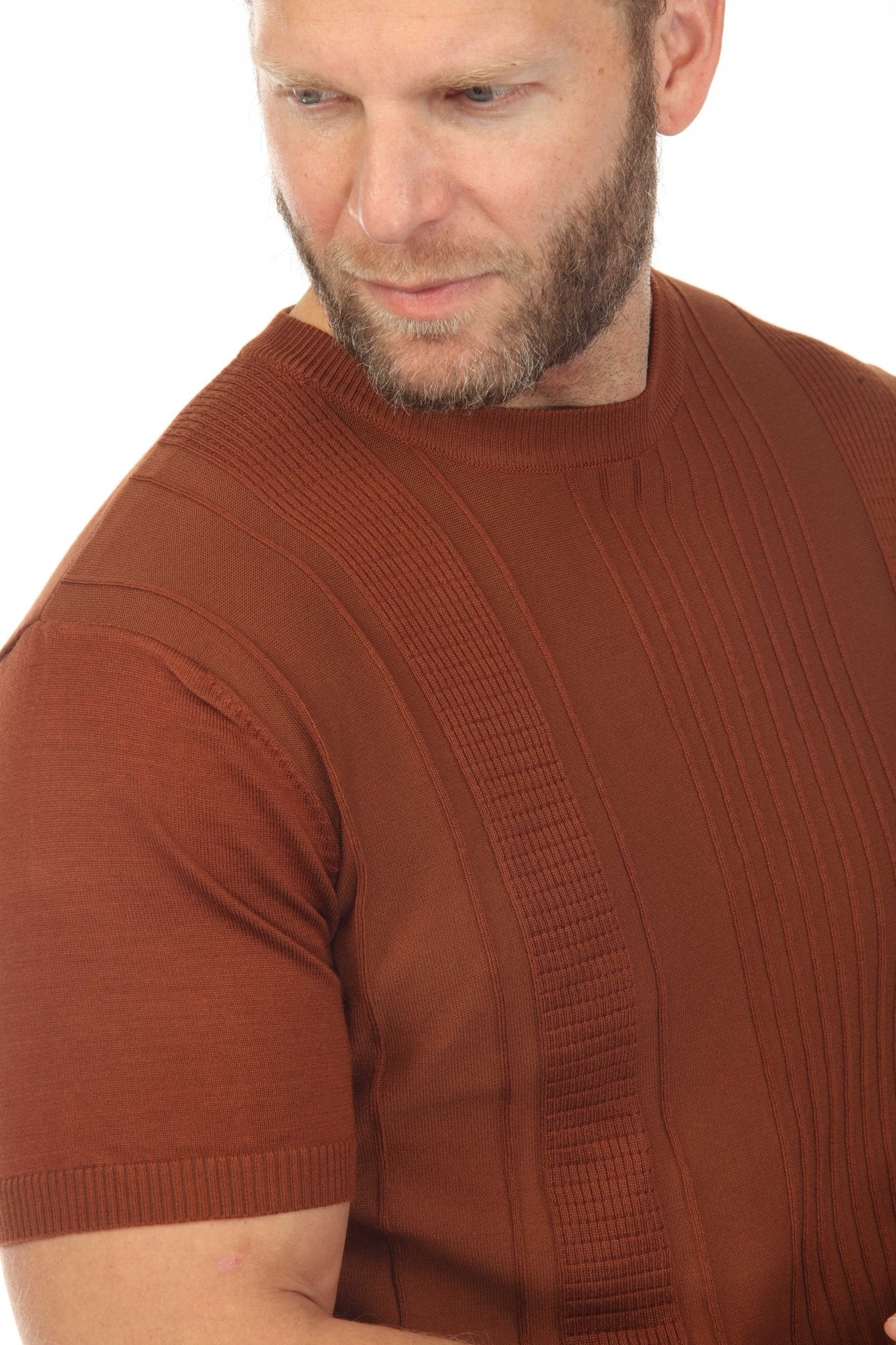 Men's Stylish Premium Knit Textured T-Shirt - Image 12