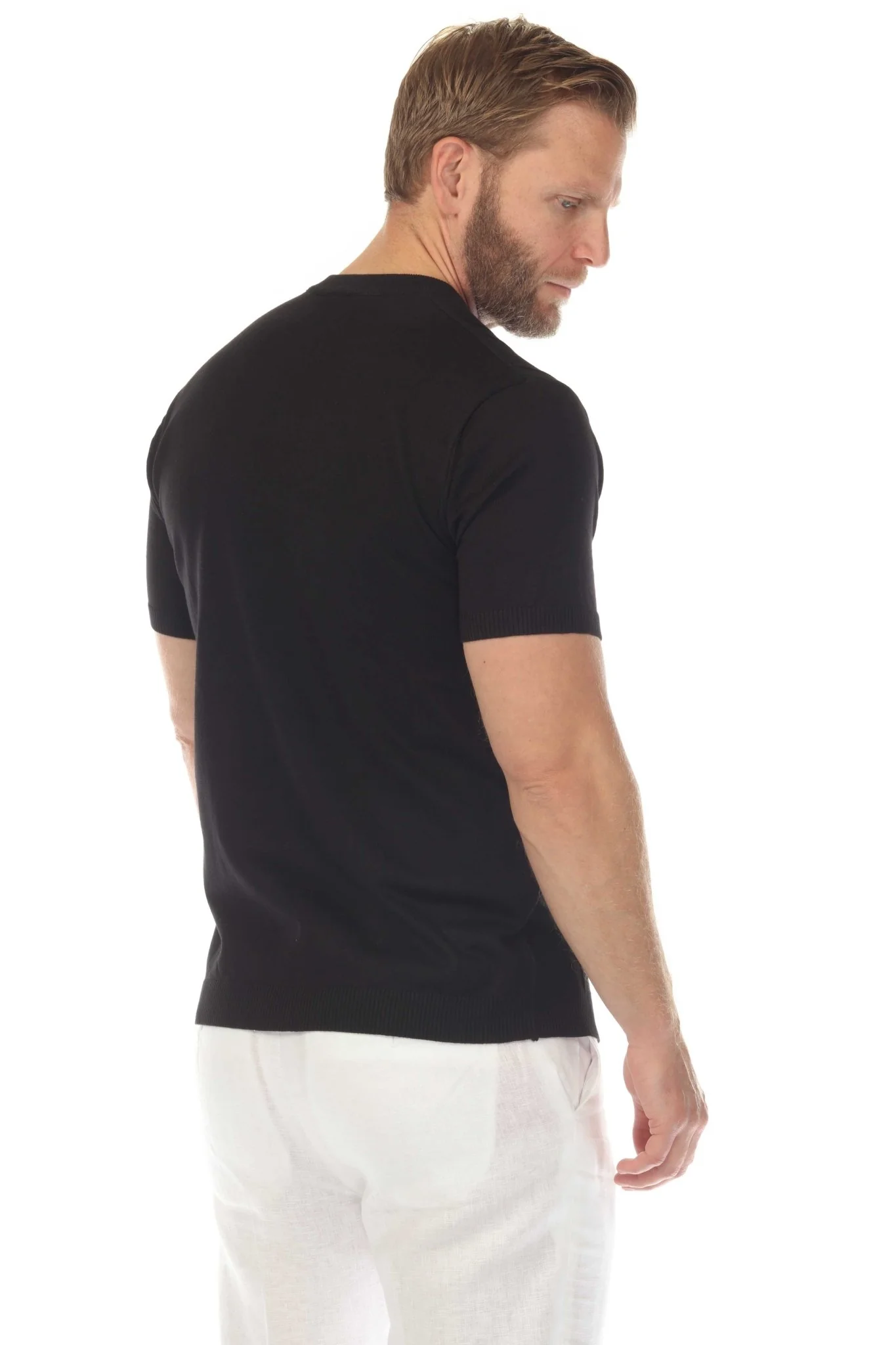 Men's Stylish Premium Knit Textured T-Shirt - Image 4