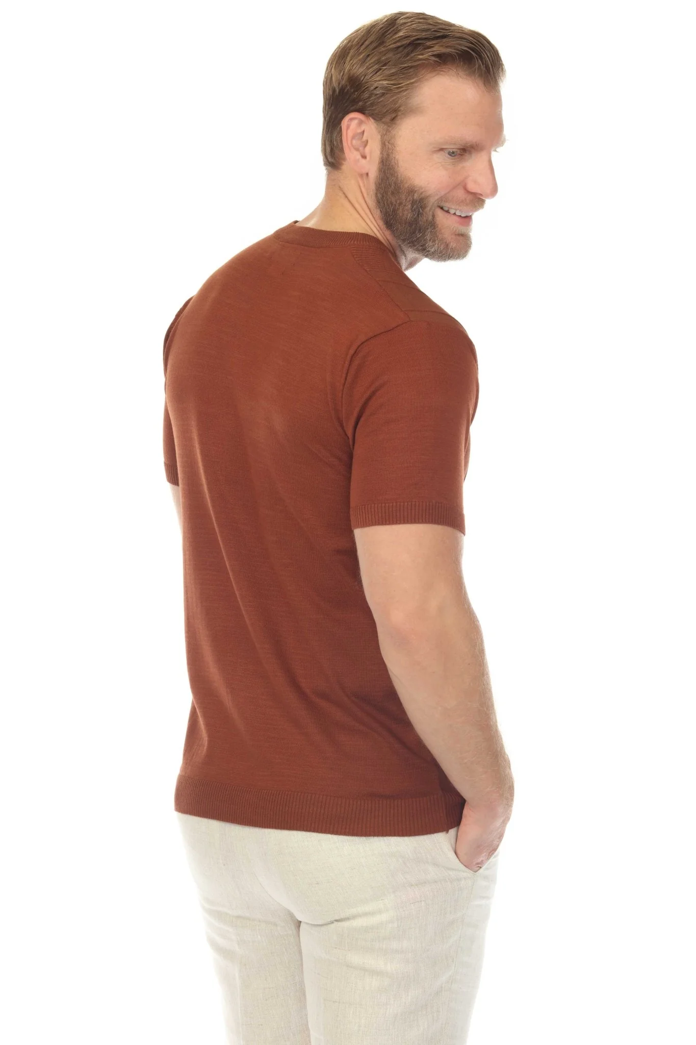 Men's Stylish Premium Knit Textured T-Shirt - Image 9