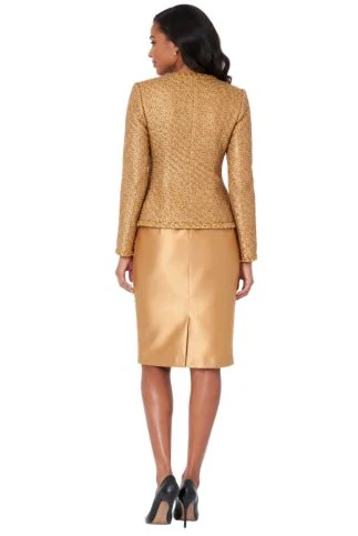 Metallic Jacket Church Dress Set - 41096 - Image 2