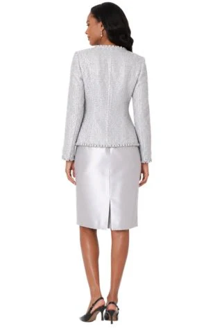 Metallic Jacket Church Dress Set - 41096 - Image 4