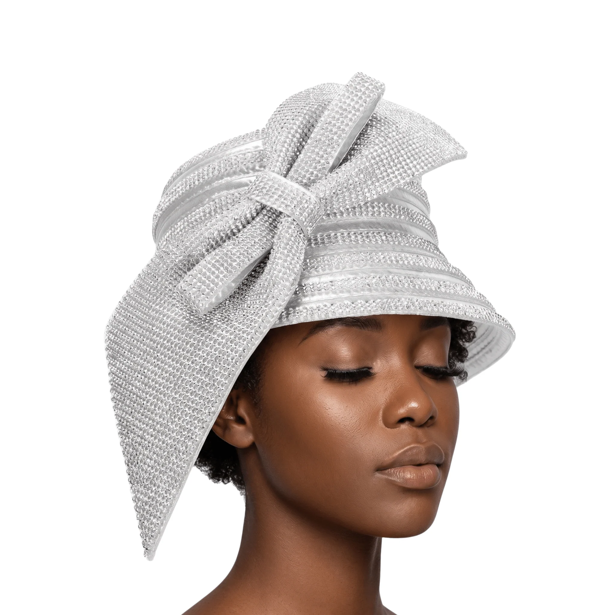 METALLIC OVSZ BOW STRIPED HAT - Image 4