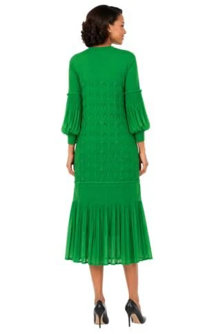 Modern Elegance Beaded Midi Dress in Pleats - Image 2