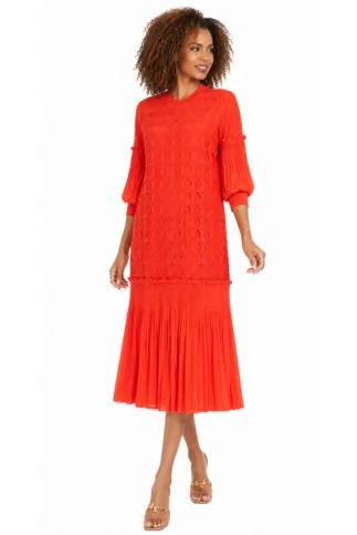 Modern Elegance Beaded Midi Dress in Pleats - Image 3