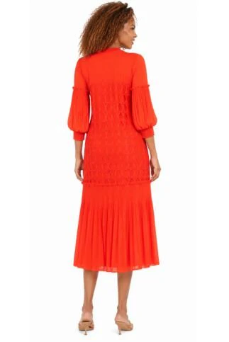 Modern Elegance Beaded Midi Dress in Pleats - Image 4