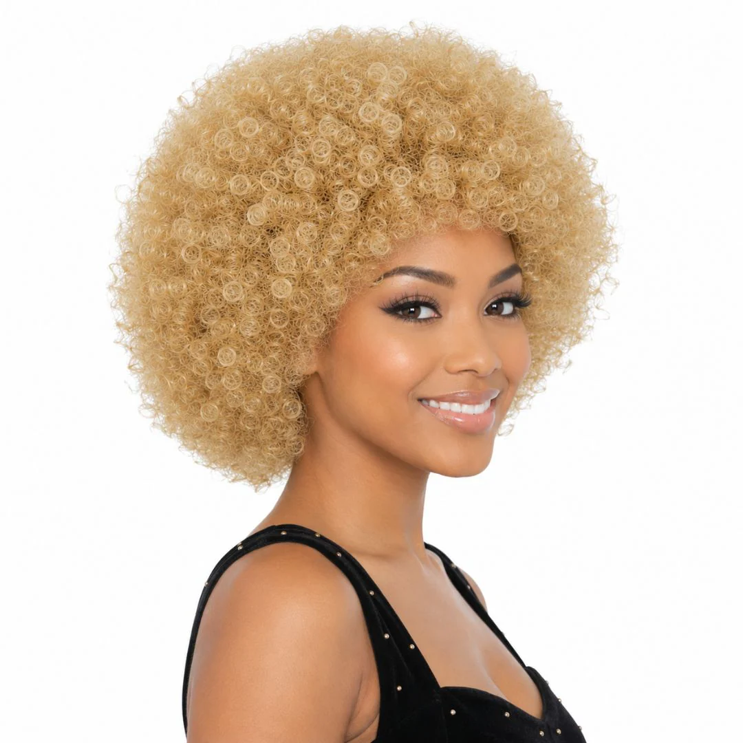 AFRO QUEEN Big Volume Thin Afro Curl Synthetic Wig - MoTown Tress - Image 3