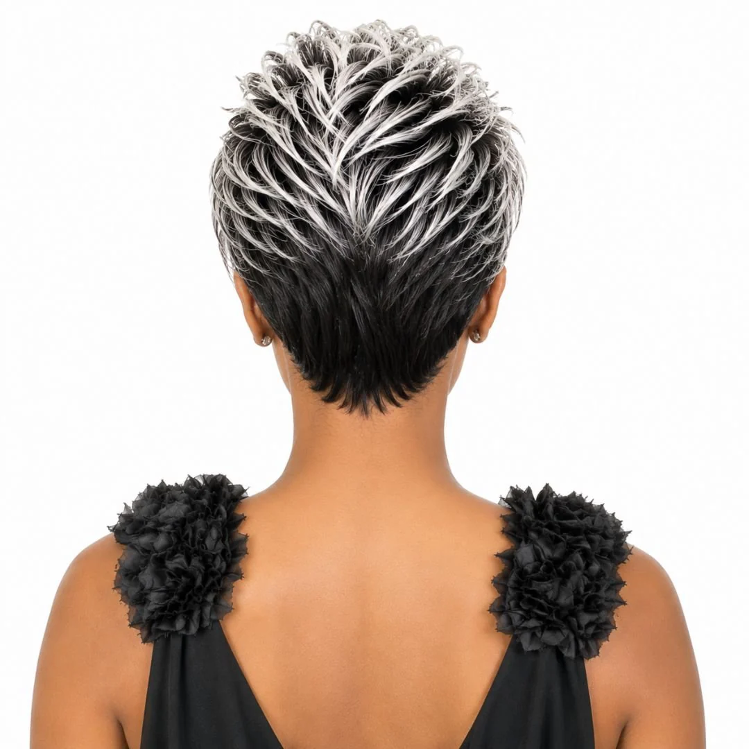 AQUA Wet & Wavy Curl Side Bang Synthetic Wig - MoTown Tress - Image 3