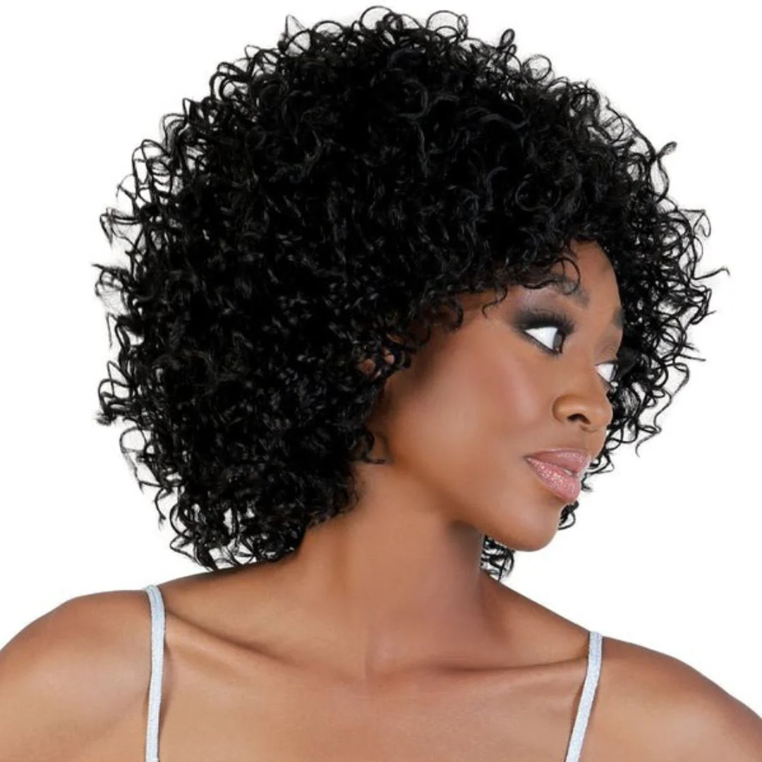 BBW.BETTY Yaki Curly Medium Bob with Bangs - MoTown Tress - Image 2