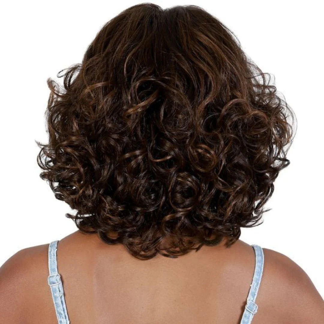 BBW.DARA Spring Curly Volume Bob with Bangs - MoTown Tress - Image 3