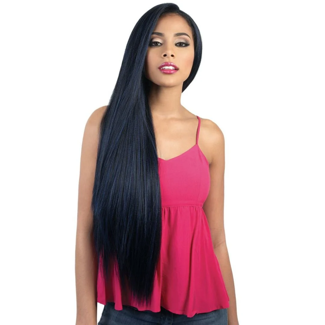 HB360L.ACE 360 Lace Super Long Straight Human Hair Blend Wig - MoTown Tress