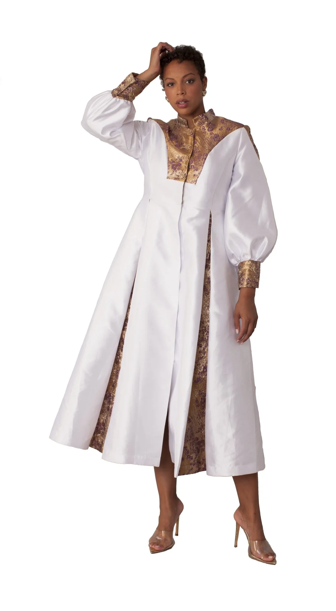 Plus Size Clergy Robe with Bishop Sleeves – 4851W