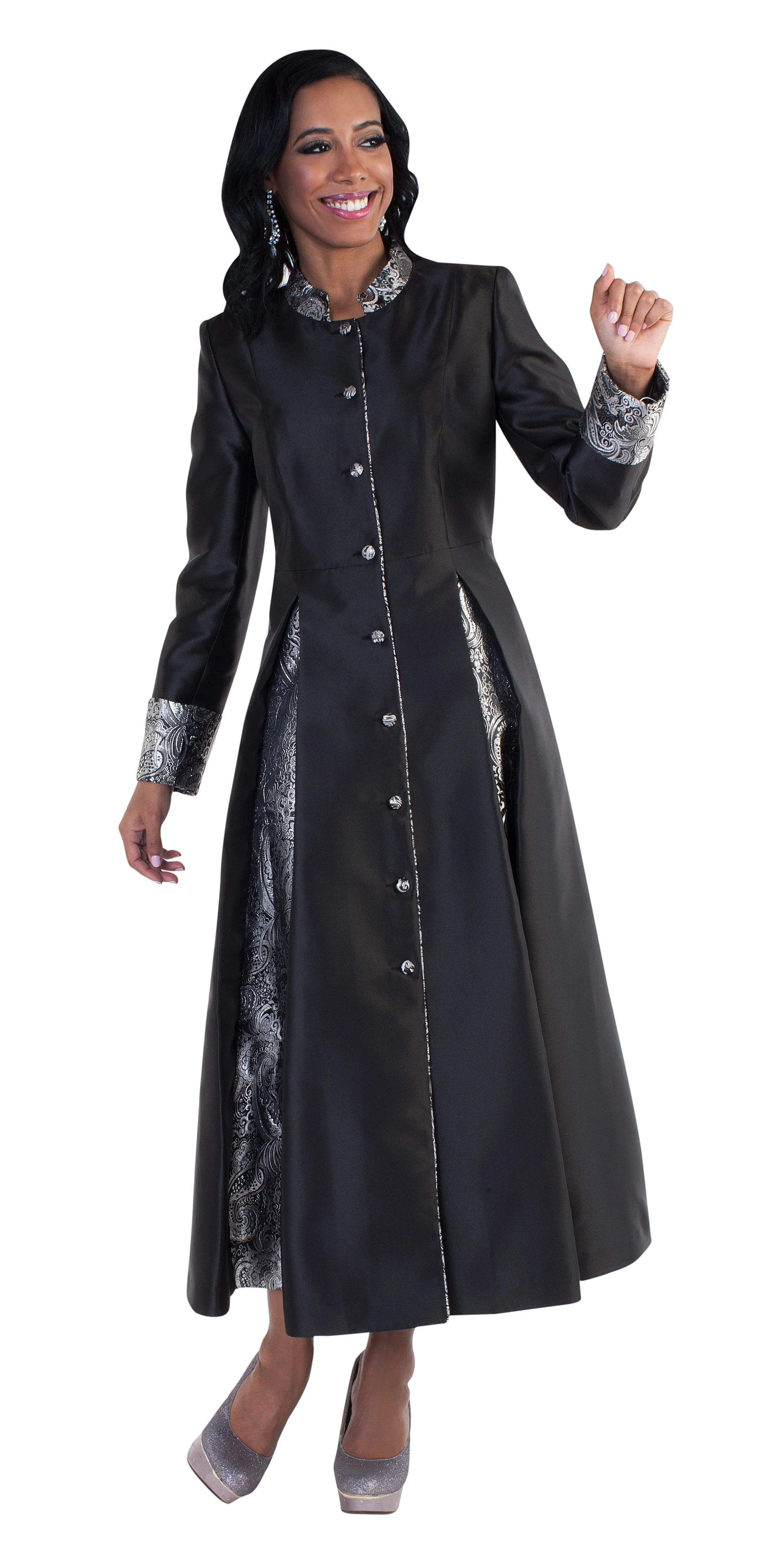 Plus Size Elegant Women's Minister Robe- 4544W - Image 2