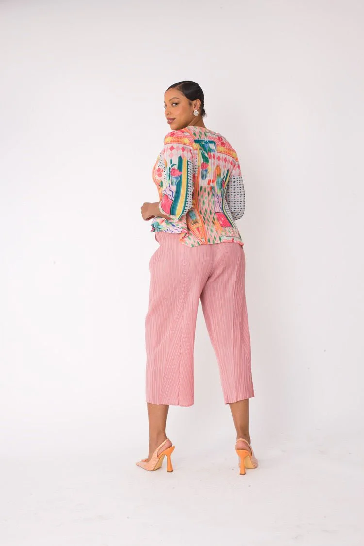 Printed Top and Palazzo Pants Set- 82763 - Image 6