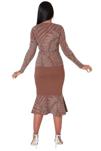 Rhinestone Knit Jacket & Mermaid Skirt Set - 5396 - Image 2