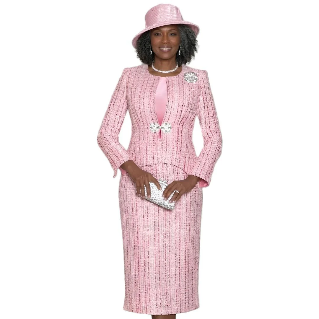 Sequin Bouclé Skirt Suit by Lily & Taylor
