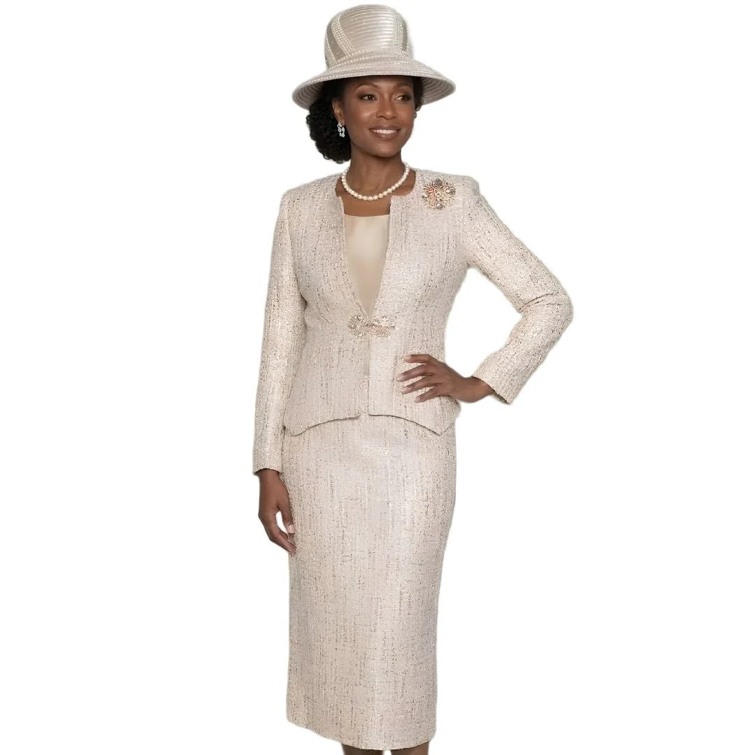 Sequin Bouclé Skirt Suit by Lily & Taylor - Image 2