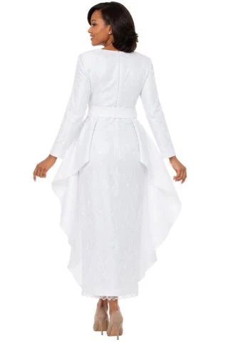 Sequined Lace Gown with Dramatic Hi-Lo Waist Cape Plus - Image 2