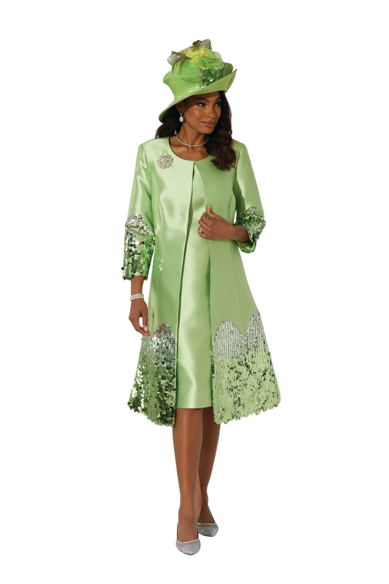 Shades of Chic Sequined Jacket Dress by EY Boutique
