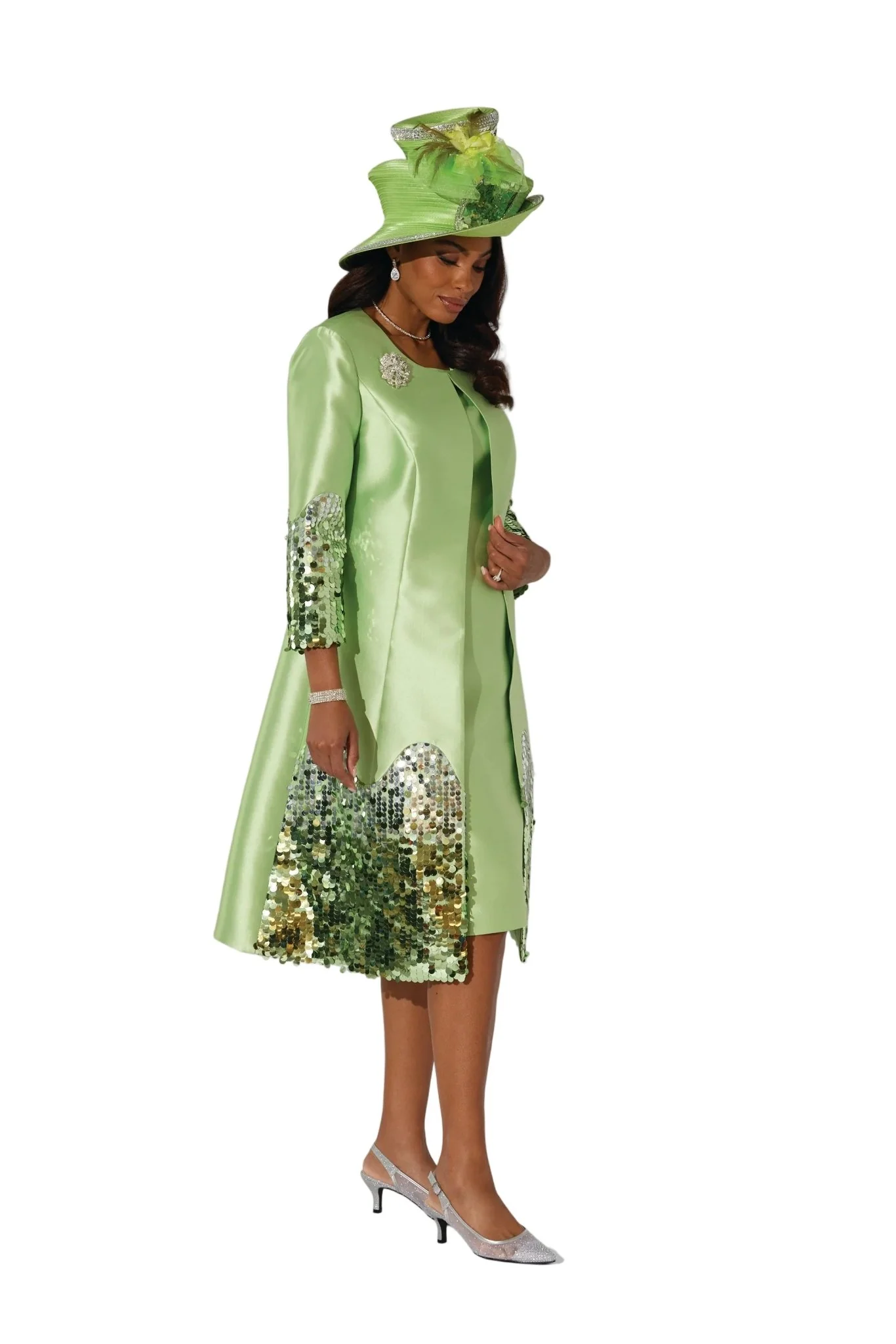 Shades of Chic Sequined Jacket Dress by EY Boutique - Image 3