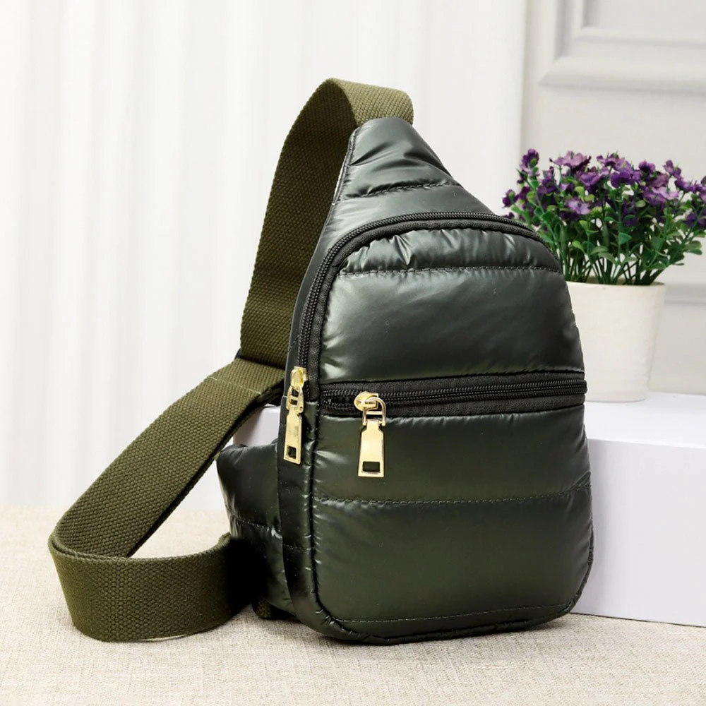 Solid Puffer Mini Sling Bag - Image 7