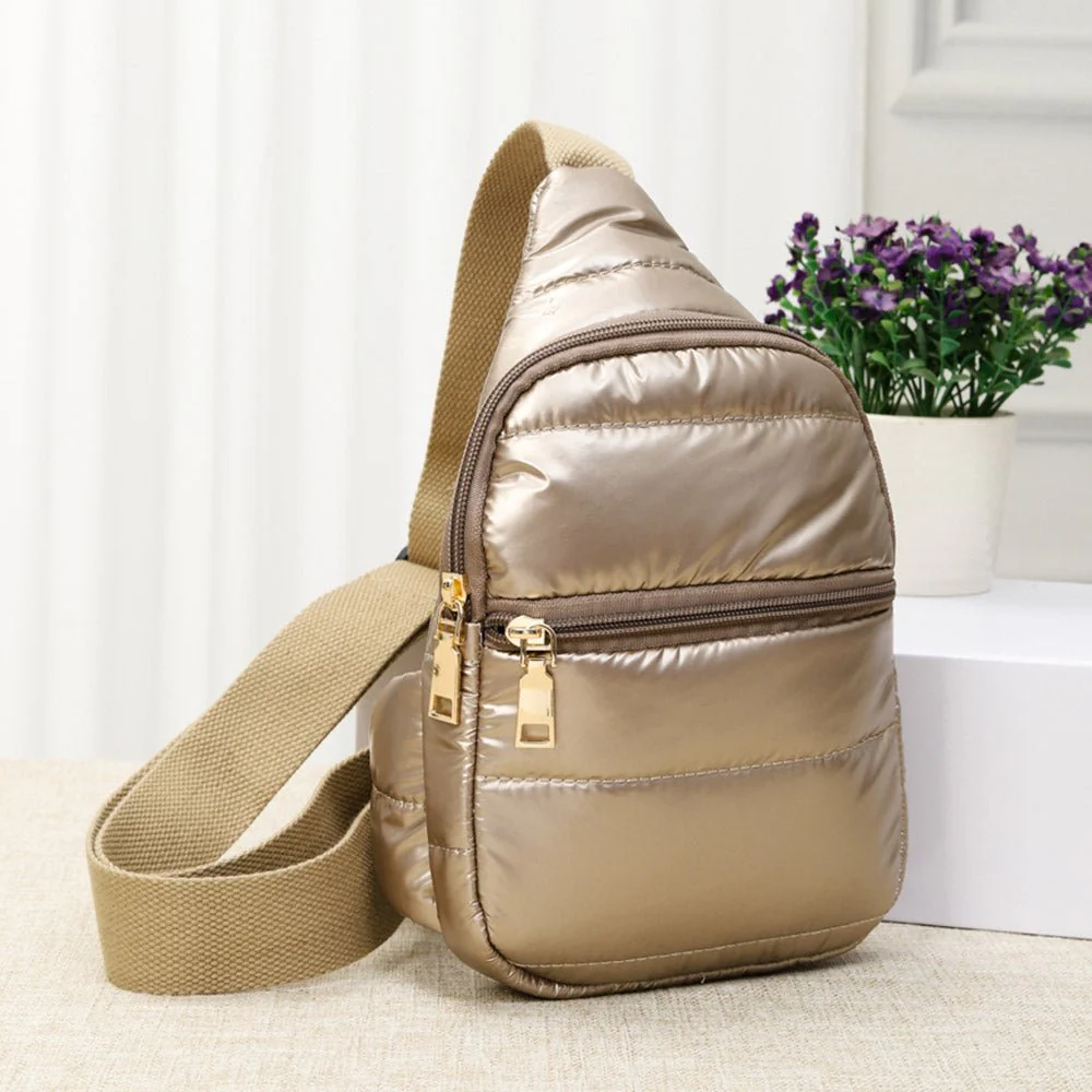 Solid Puffer Mini Sling Bag - Image 8