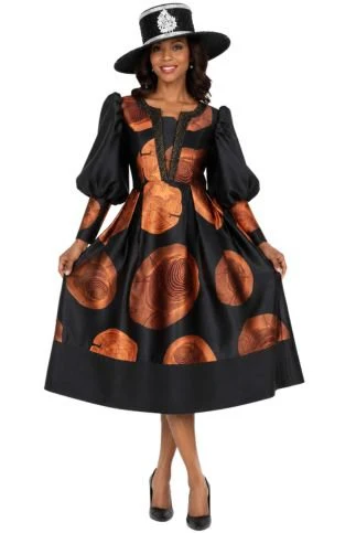 Statement Swirl Print Silky Twill Couture Dress
