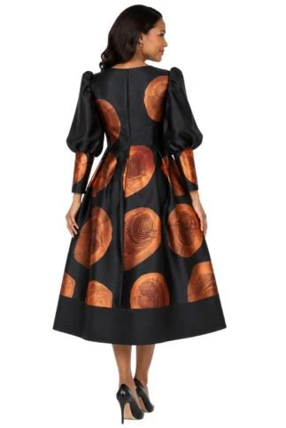 Statement Swirl Print Silky Twill Couture Dress - Image 2