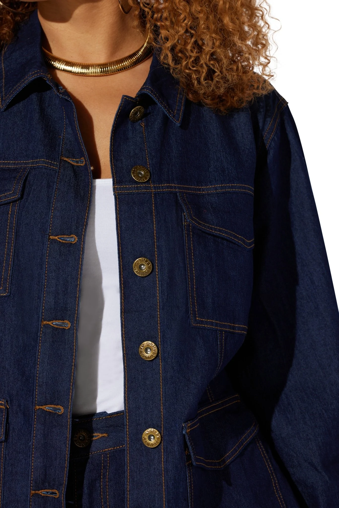 Dark Denim Utility Jacket by Studio EY - Image 2