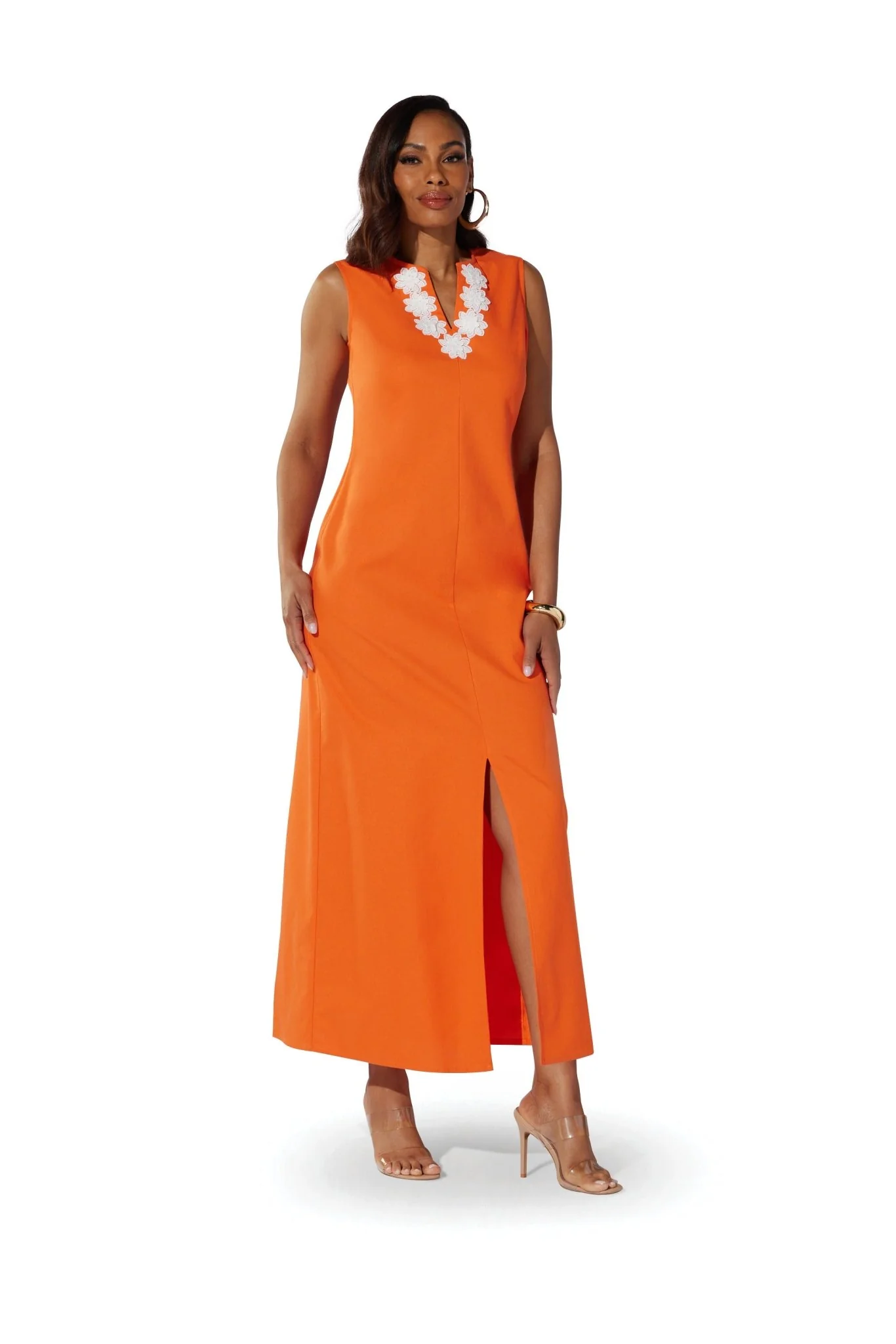 Embroidered Flowers Maxi Dress by Studio EY - Image 3