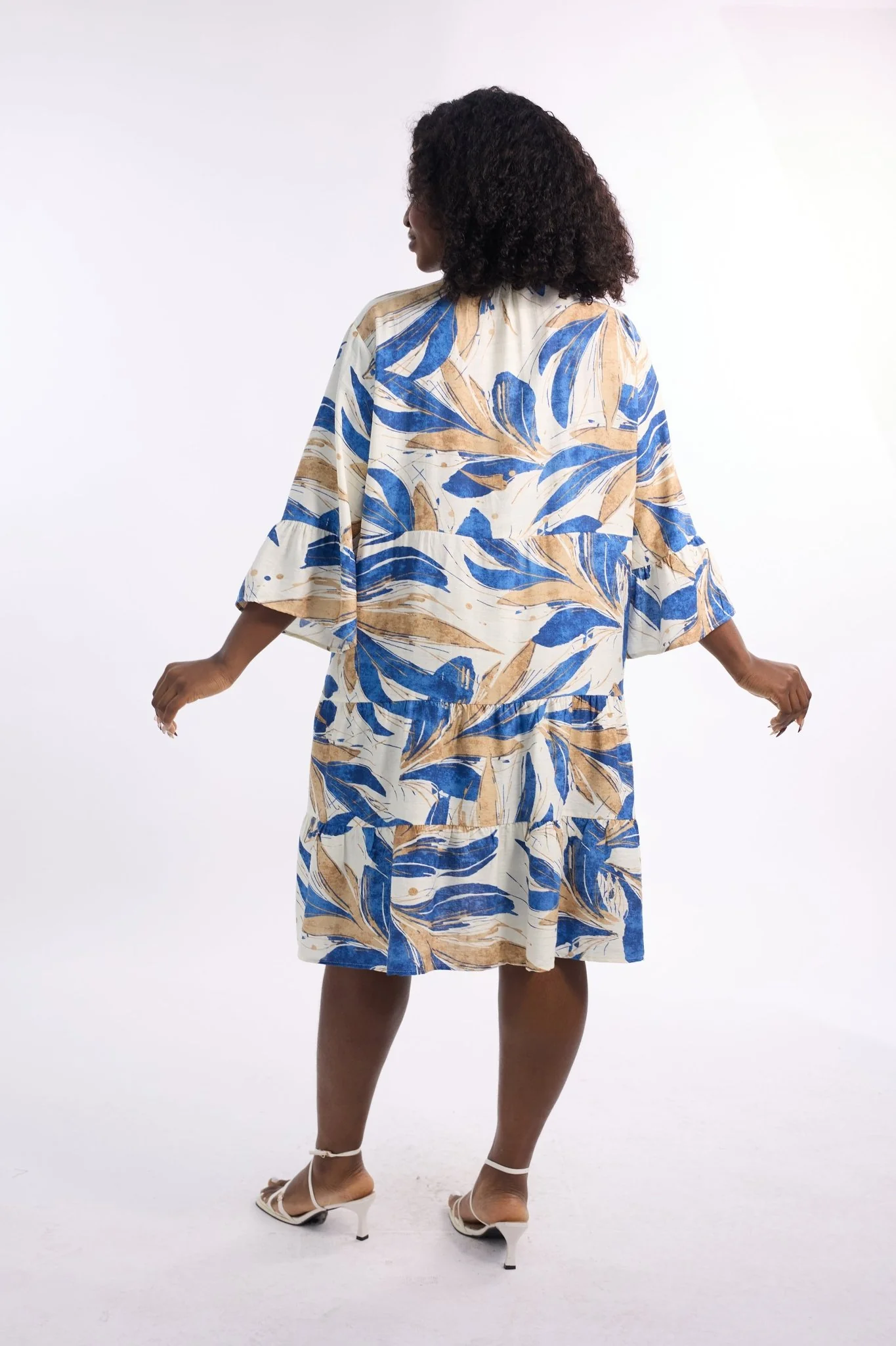 Floral Tiered Midi Shirtdress by Studio EY - Image 5