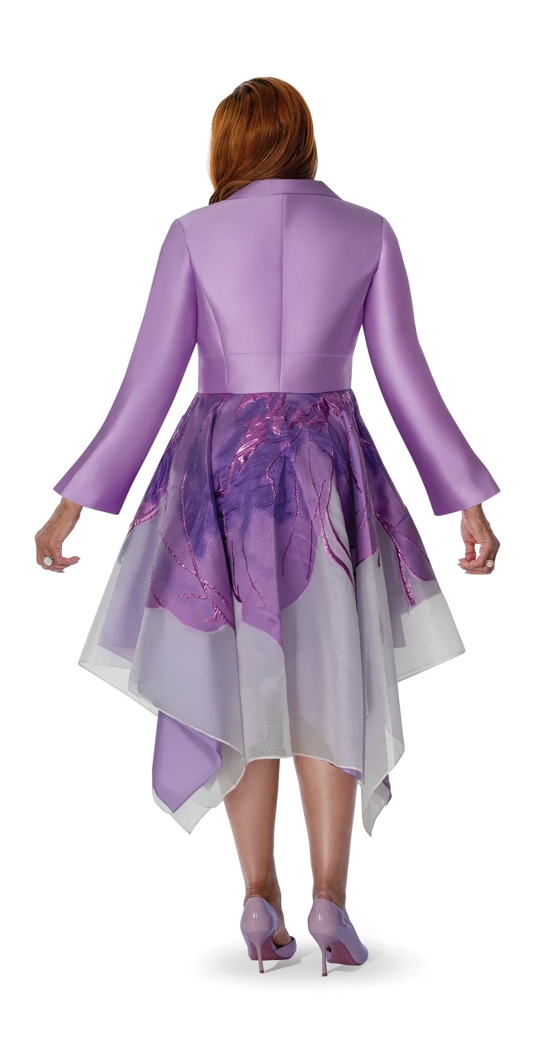 Foil Print Hankerchief Midi Dress by Studio EY - Image 2