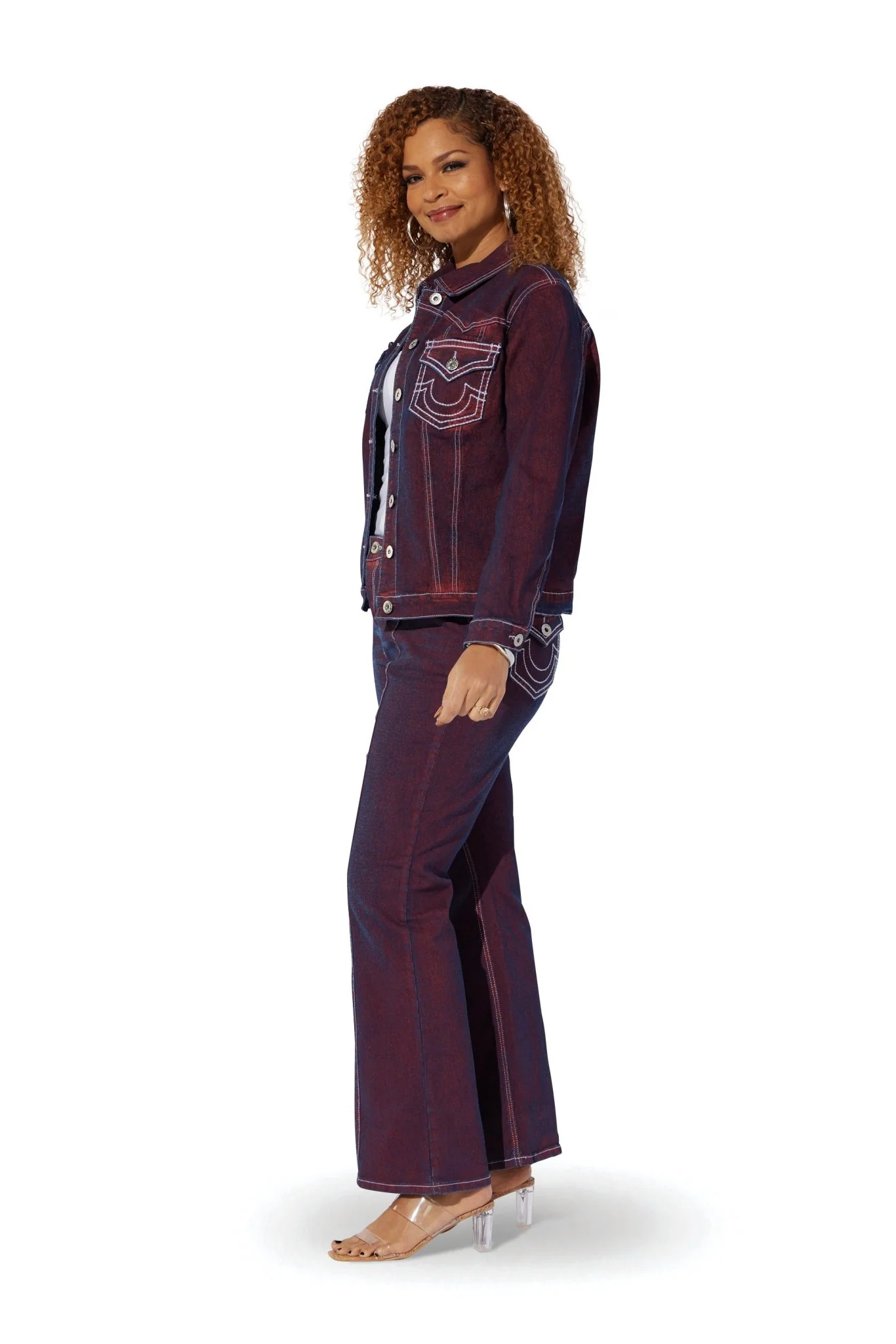 Overdyed Denim Trucker Jacket by Studio EY - Image 5