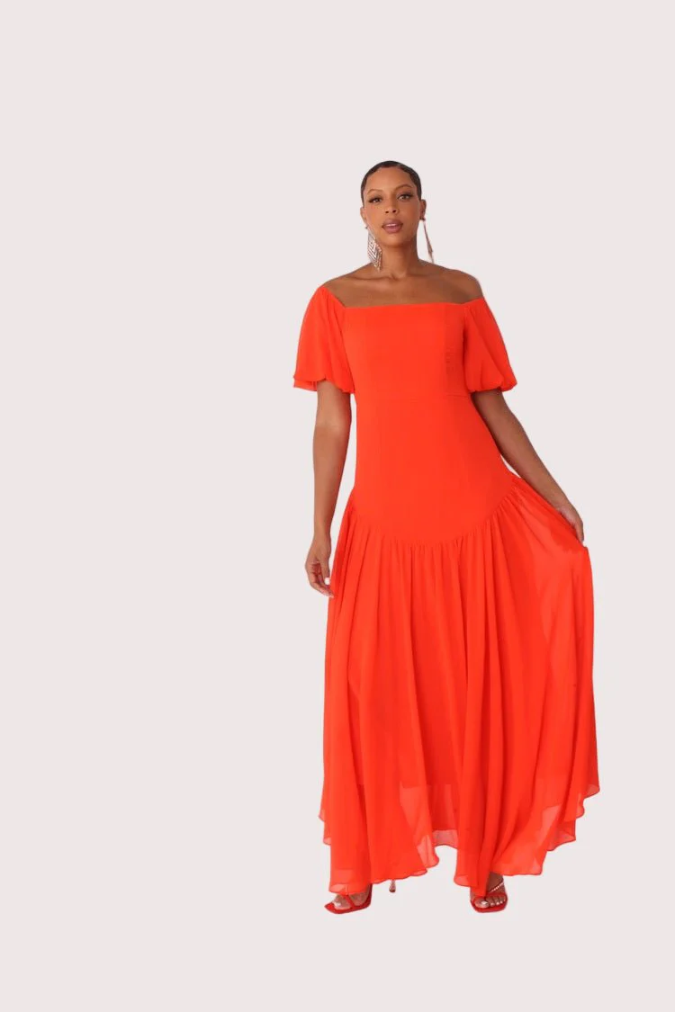 Sunset Dream Off-Shoulder Maxi Dress - 82315 - Image 2