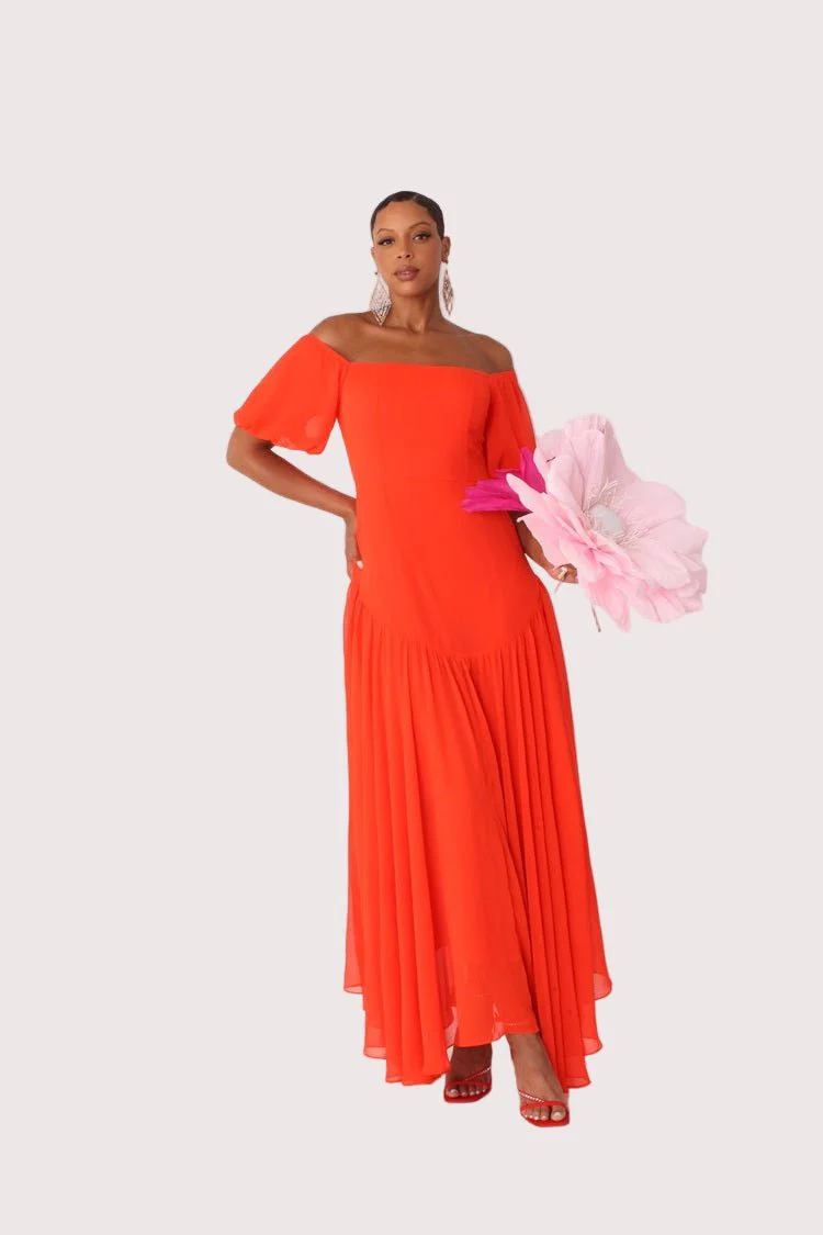 Sunset Dream Off-Shoulder Maxi Dress - 82315 - Image 4