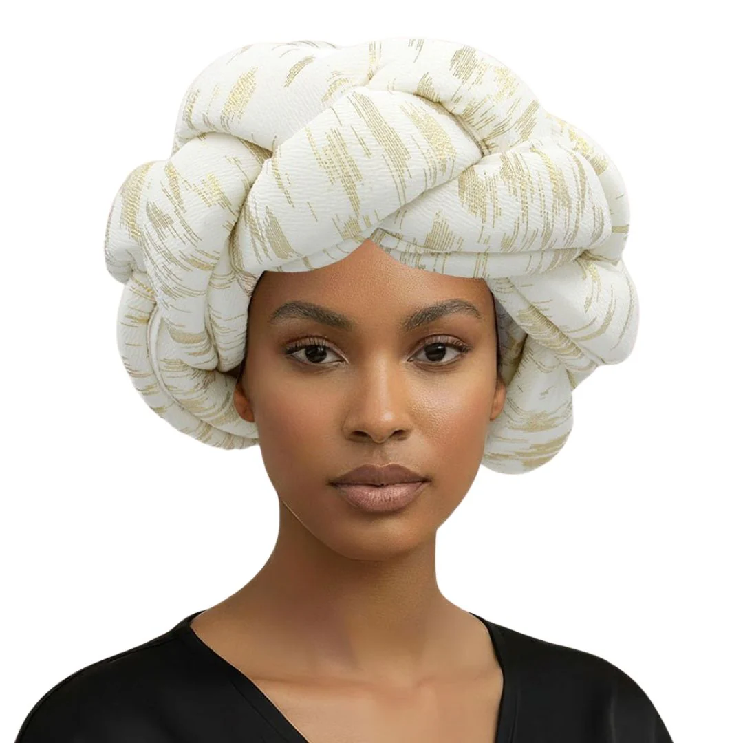 Thick Knot Padded Braided Turban Hair Wrap - Image 2