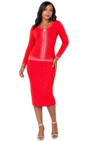 Trinity Sparkle Knit Skirt Suit - 5394