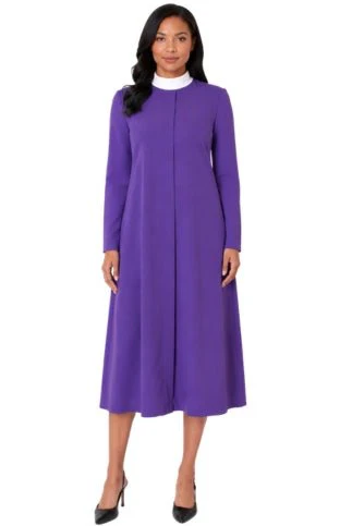 Two-Piece Brocade Clergy Robe with Cross Panels – 41071 - Image 3