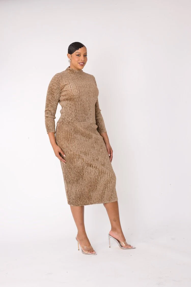 Velvet Midi Skirt Set | 82767 - Image 7