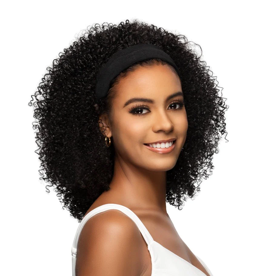 14 Inch Jerry Curl Drawstring Half Wig with Headband by Vivica A. Fox - Image 3