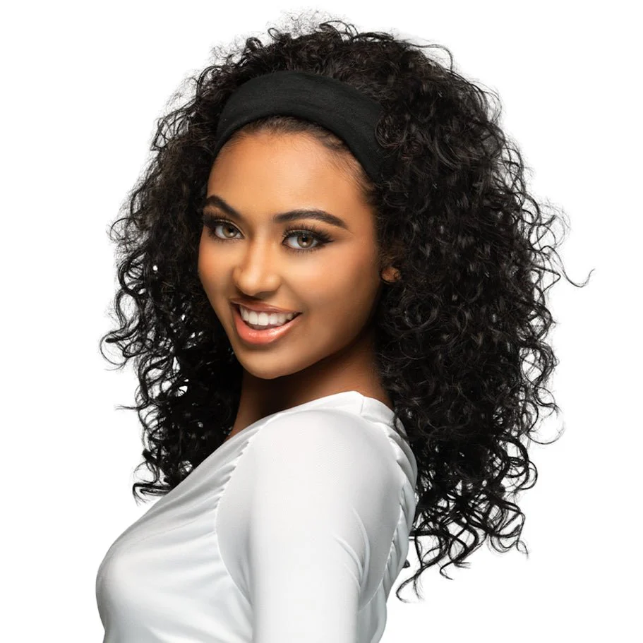 Deep Curl Drawstring Half Wig with Headband by Vivica A. Fox - Image 2